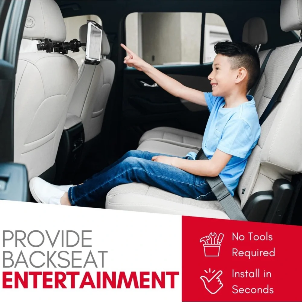 NEW MACALLY Dual Position Car Seat Cell Phone/Tablet Headrest